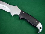 Gaboon Ebony on "Hooded Warrior EL" handmade custom knife by Jay Fisher