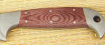 Burgundy bead blasted Micarta® phenolic, canvas